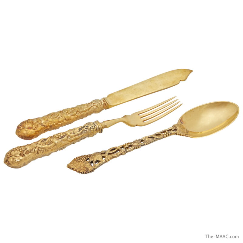 Rare Silver Cutlery Service Set by Asprey - Image 2