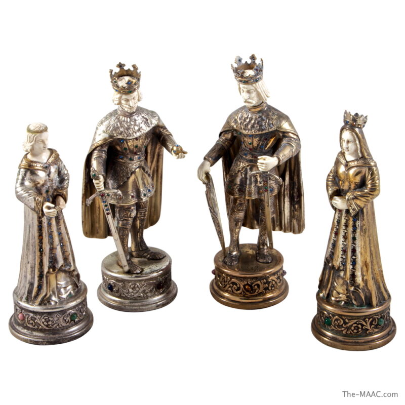 Rare Sterling Silver Chess Set - Image 2