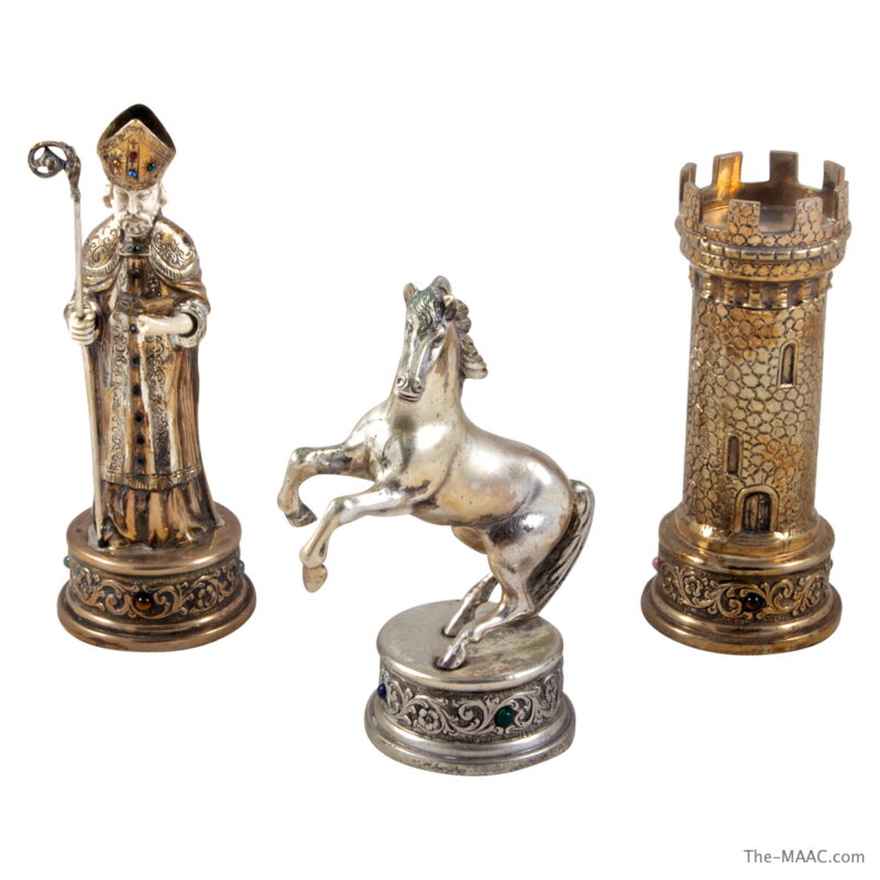 Rare Sterling Silver Chess Set - Image 3
