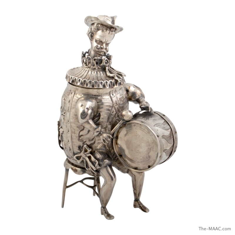 Rare Bernard Mueller Silver Musical Figures With Bobble Heads - Image 2