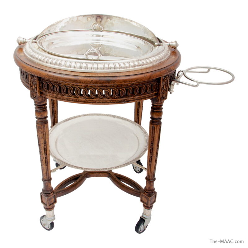 Silver Plated Domed Top Serving Trolley - Image 2