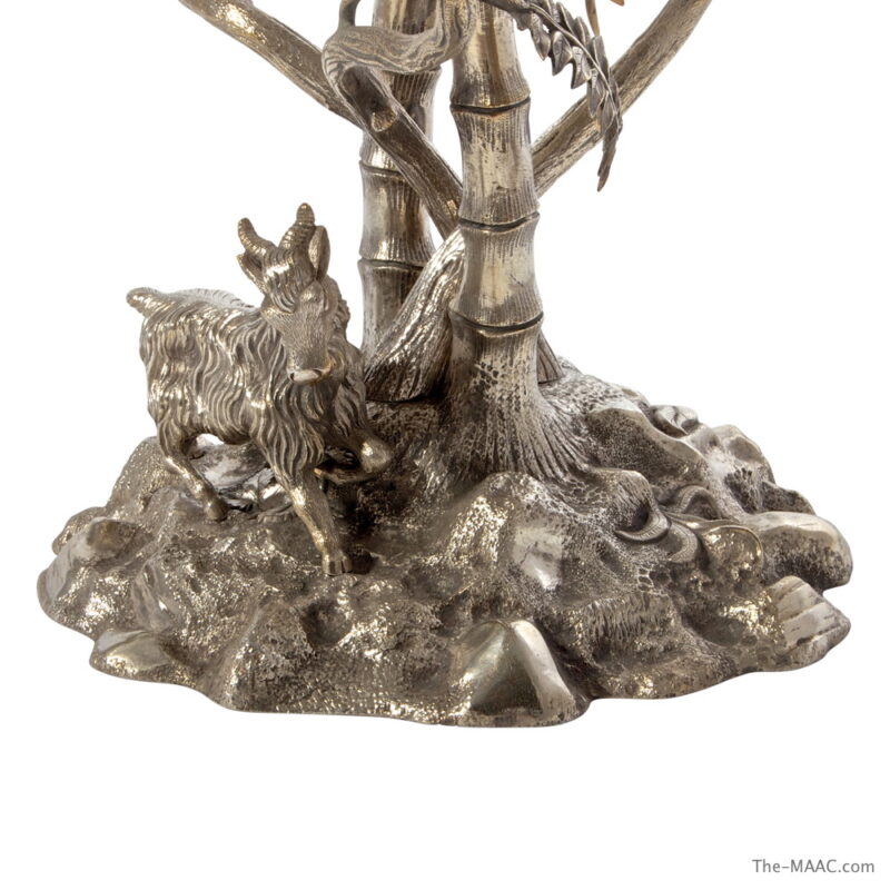 Antique Silver Plate Palm Tree Centerpiece - Image 2