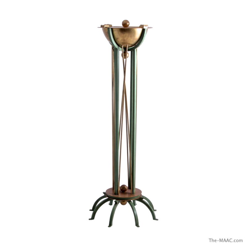 Bronze & Wrought Iron Standing Ashtray