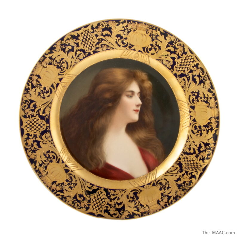 19th Century Royal Vienna Hand Painted Plate Signed Wagner