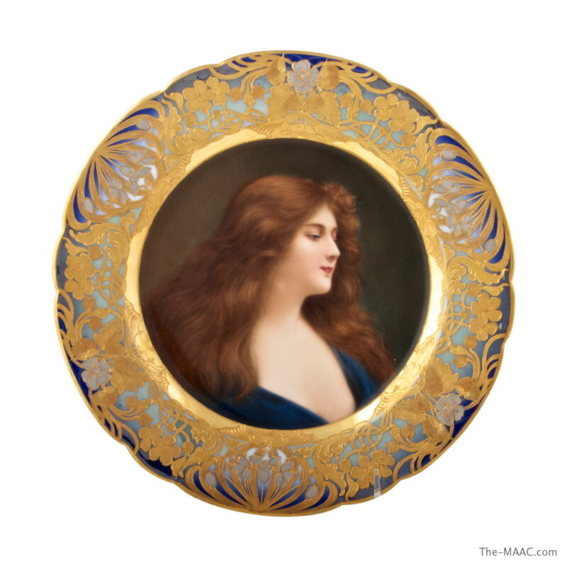 19th Century Royal Vienna Hand Painted Plate Signed Wagner