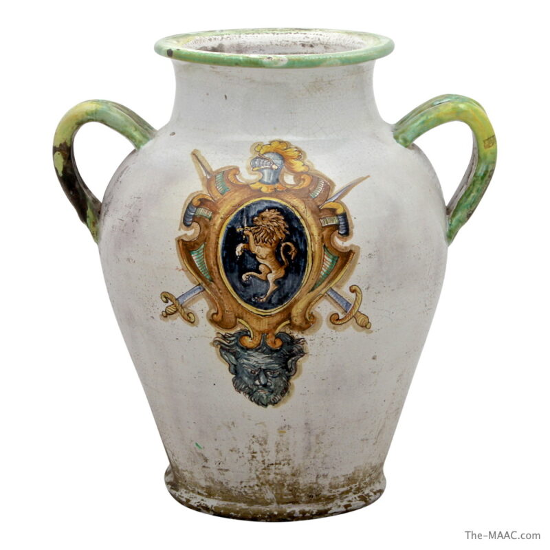 Two Handled Vase with Coat of Arms