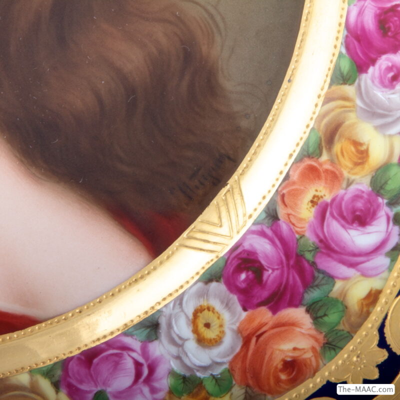 19th Century Hand Painted Plate Signed Wagner - Image 3