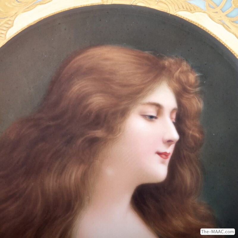19th Century Royal Vienna Hand Painted Plate Signed Wagner - Image 2