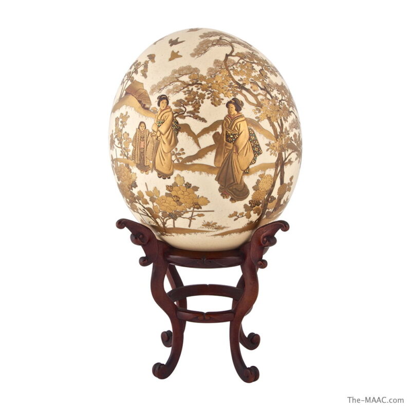 Japanese Gilt Lacquered Ostrich Egg - Image 2