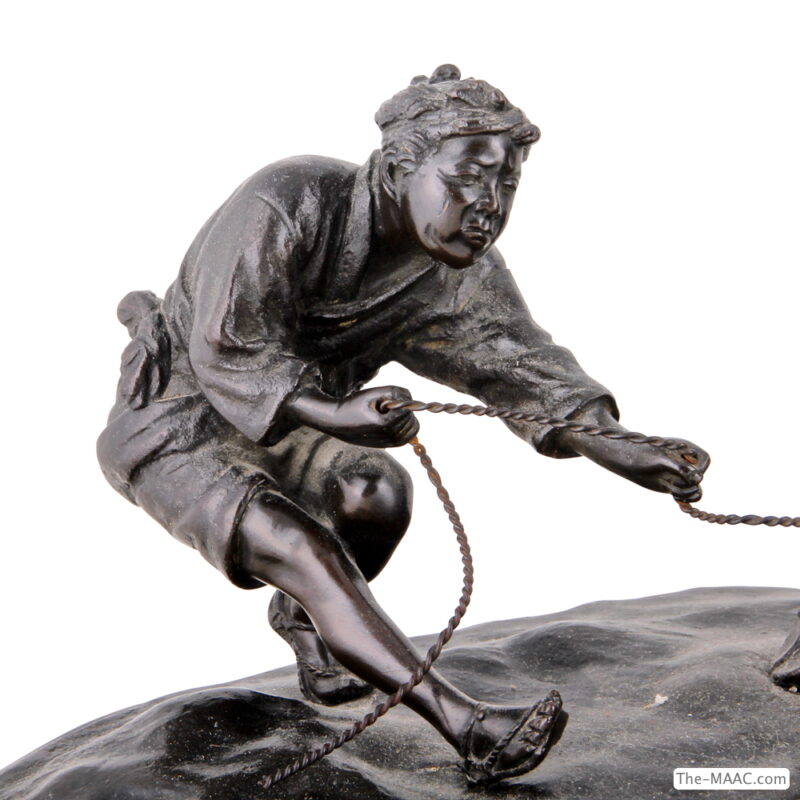 Japanese Bronze Figural Group - Image 3
