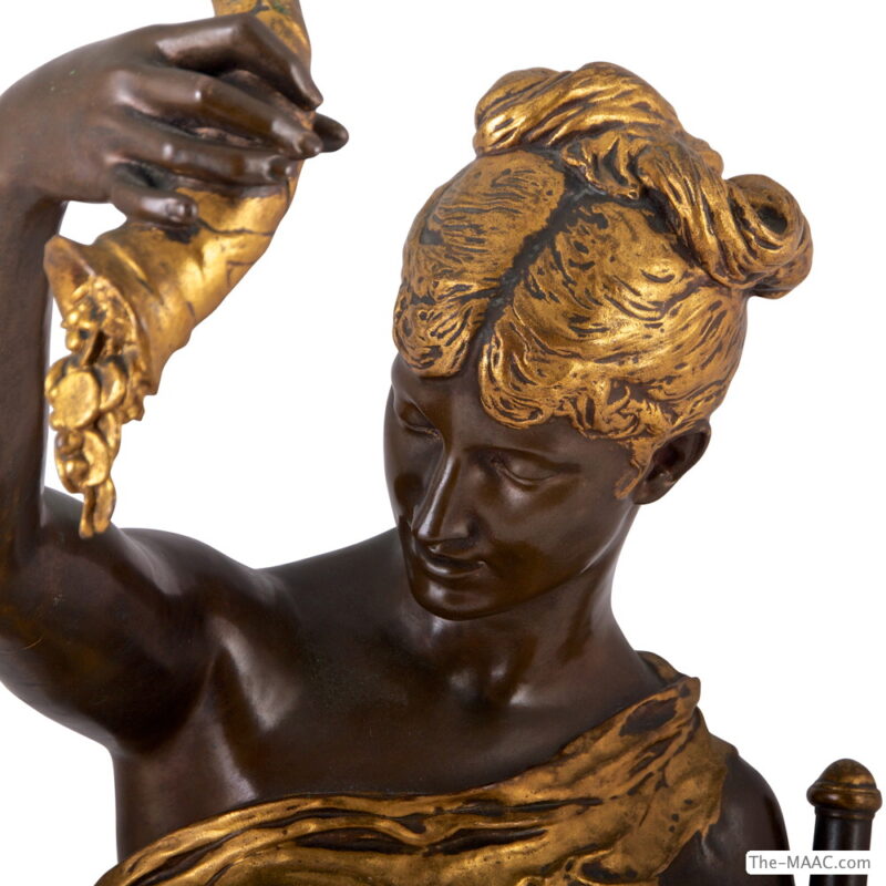 19th Century Bronze Figure of Woman Signed Bauthier - Image 2