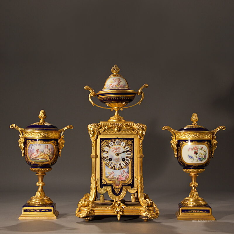 Louis XVI Style Clock Set