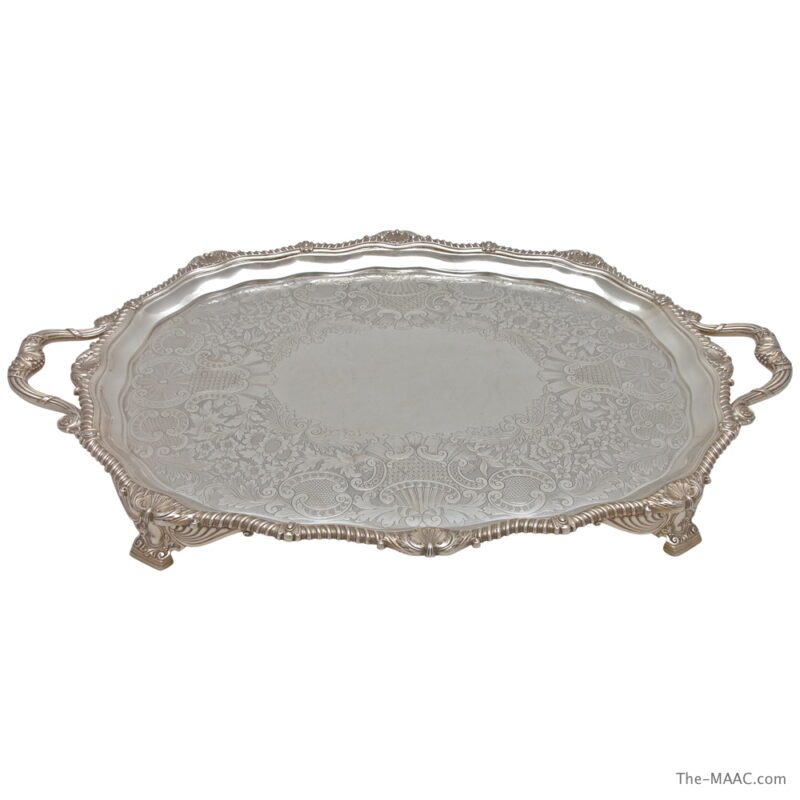 Antique Sterling Silver Two Handled Tray