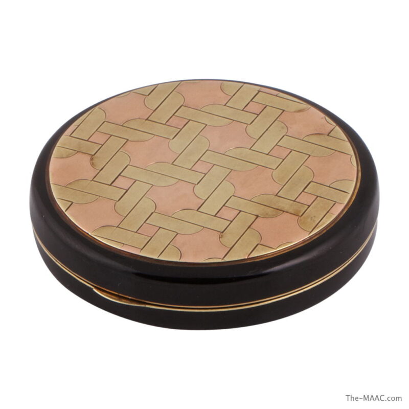 Art Deco Gold Compact Box