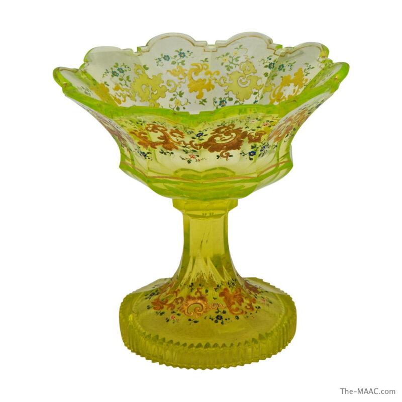 Bohemian Glass Compote