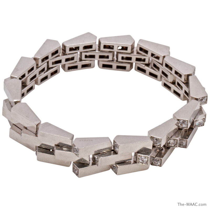 Boucheron Platinum and Diamond Escalator Braclet