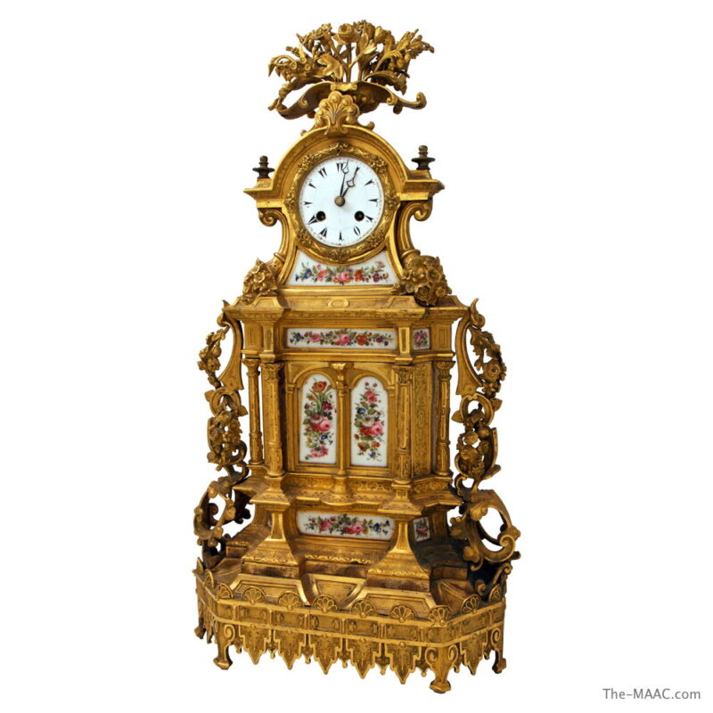 Bronze and Porcelain Clock