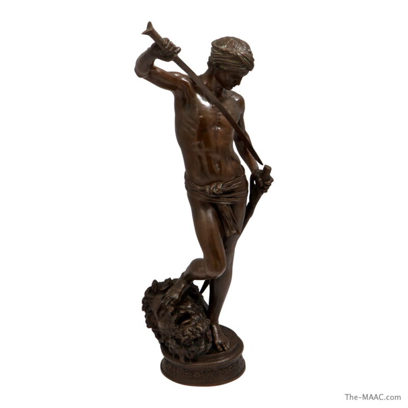 Bronze David and Goliath Figure
