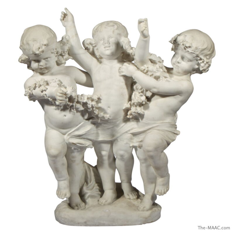 Carrera Marble Sculpture of Putti