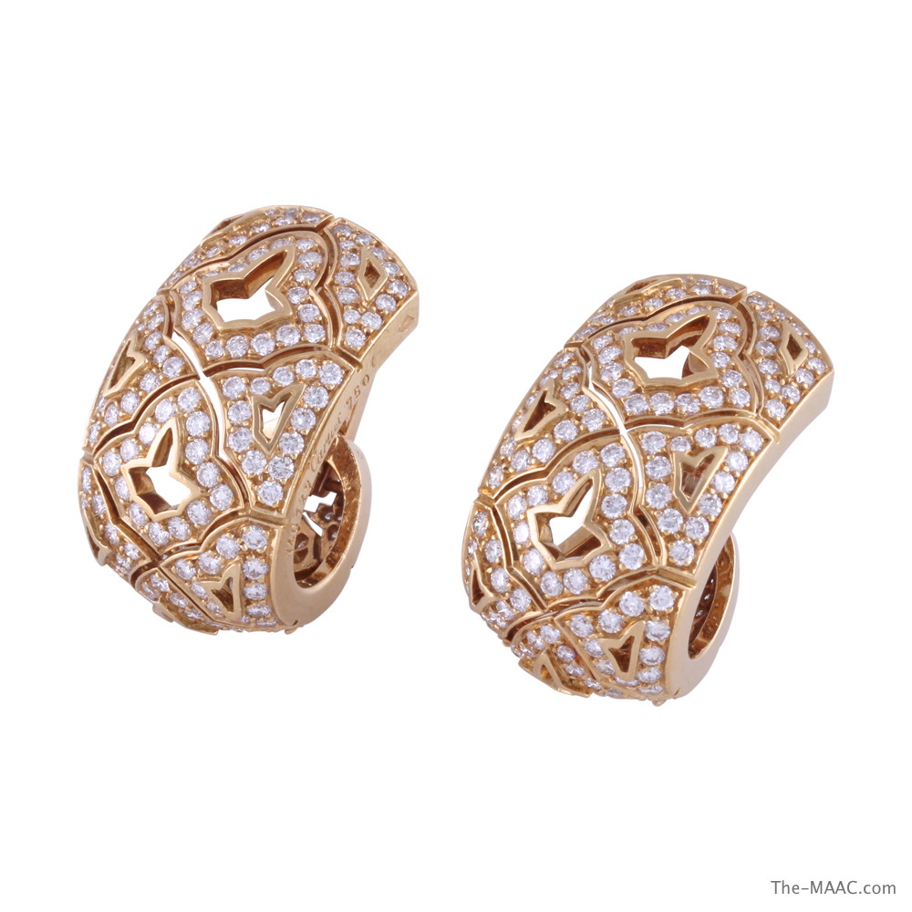 Cartier Diamond and 18K Gold Earclips - Manhattan Art and Antiques Center