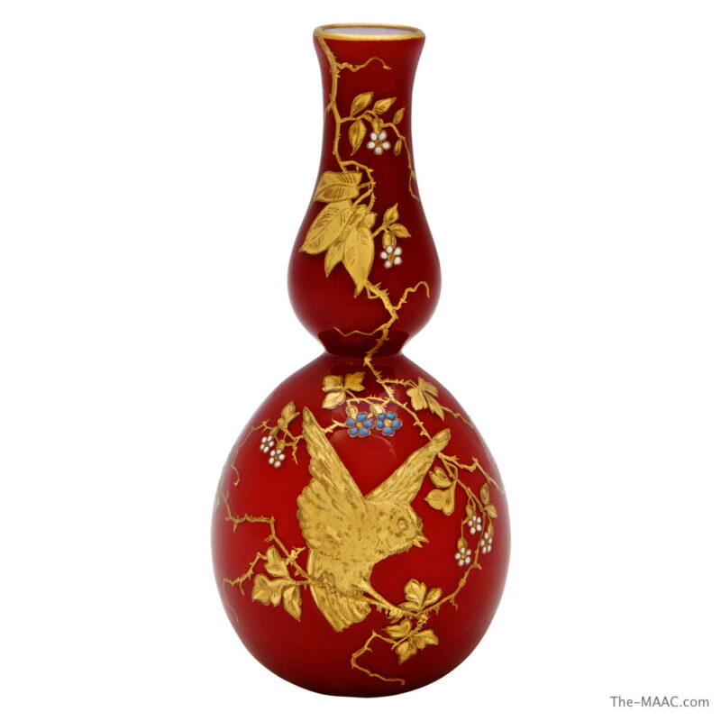 Double Gourd Shaped Opaline Crystal Vase