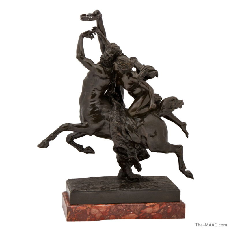 French Bronze Group of the Centaur and Deianeira
