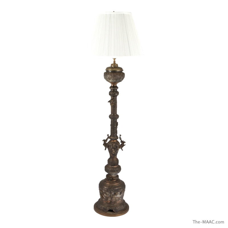 Japanese Bronze Lamp