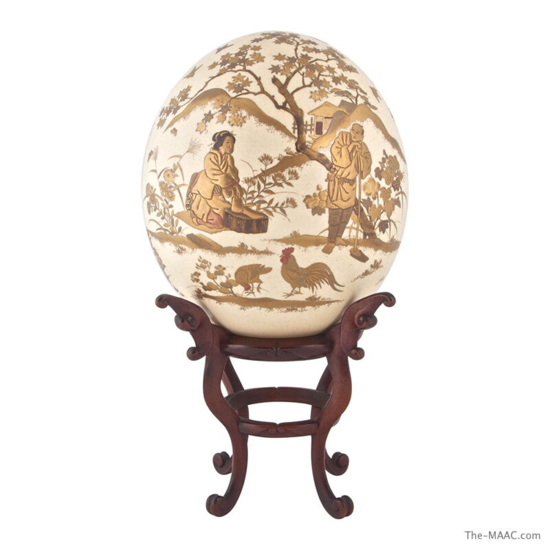 Japanese Gilt Lacquered Ostrich Egg