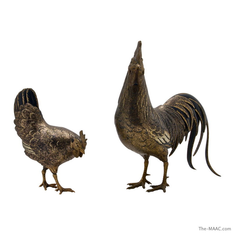 Japanese Mixed Metal Roosters