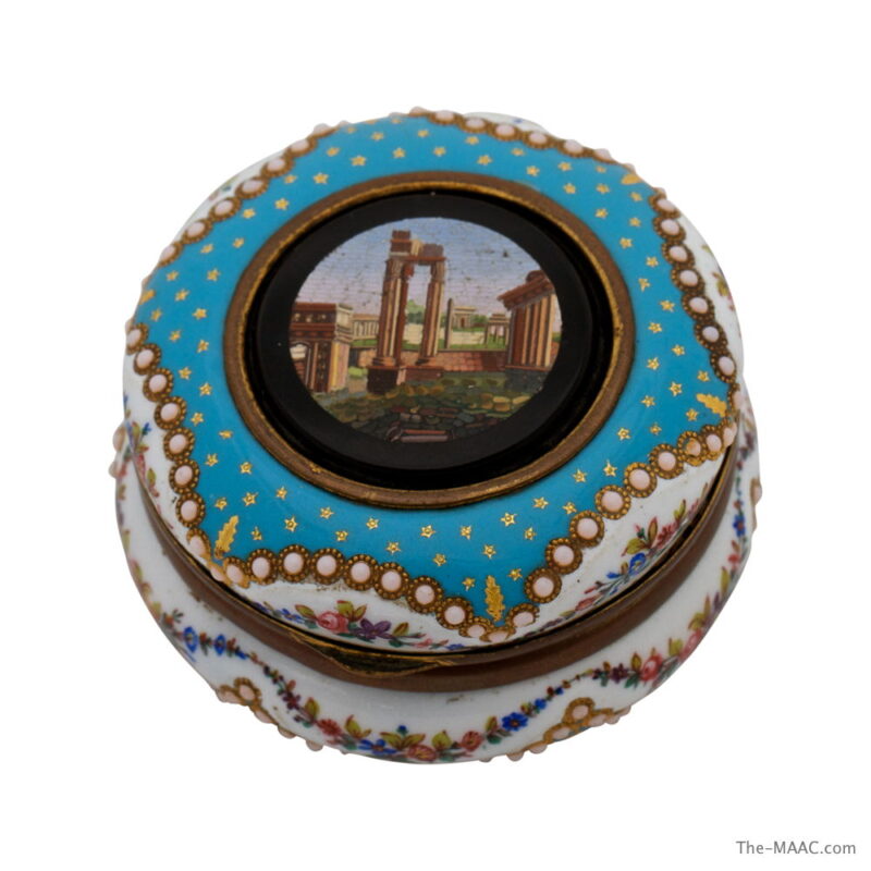Micro Mosaic and Enamel Box
