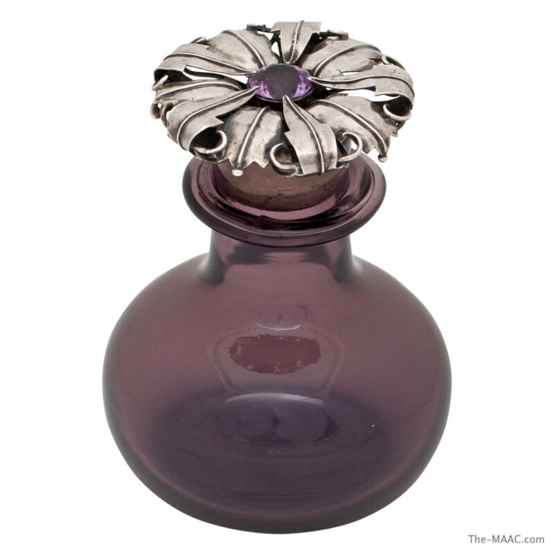 Native American Kayo Silver and Glass Perfume Bottle