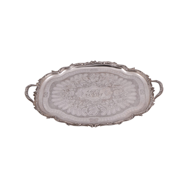 Odiot Silver Oval Handled Tray