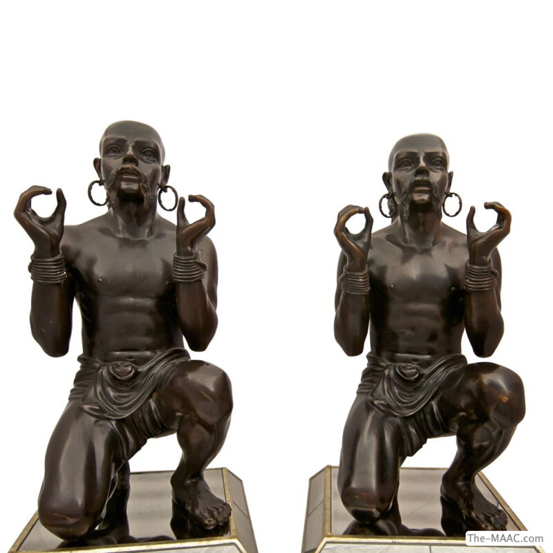 Pair of Chinoiserie Bronze Figures
