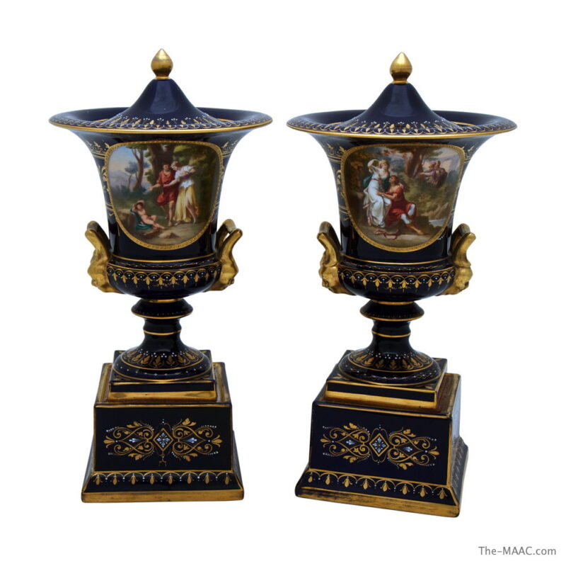 Pair of Covered Vases