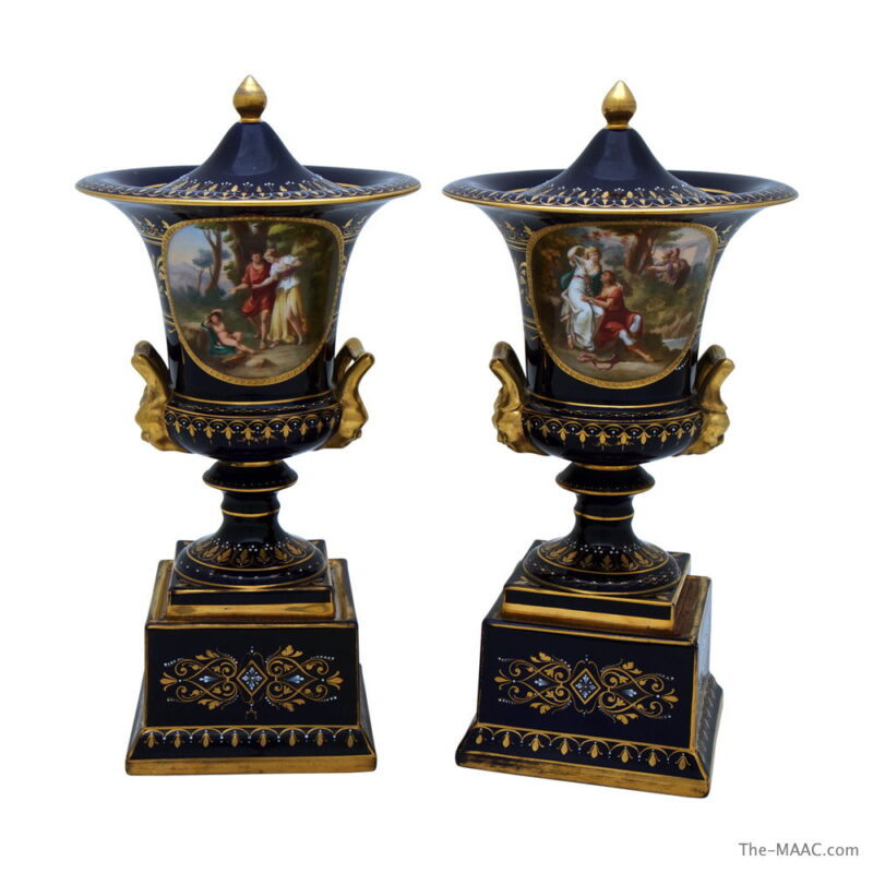 Pair of Covered Vases