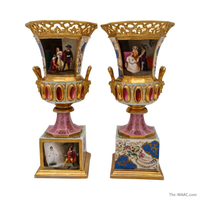 Pair of French Porcelain Vases
