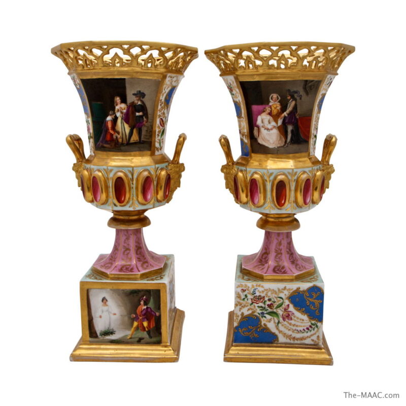 Pair of French Porcelain Vases