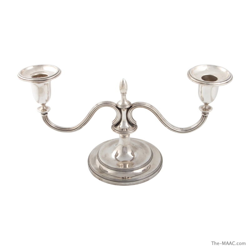 Pair of Tiffany Solid Silver Candelabras