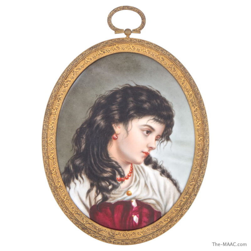Porcelain Plaque of a Beauty