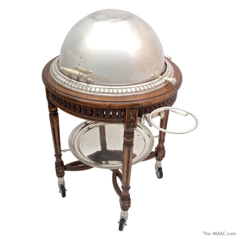 Silver Plated Domed Top Serving Trolley