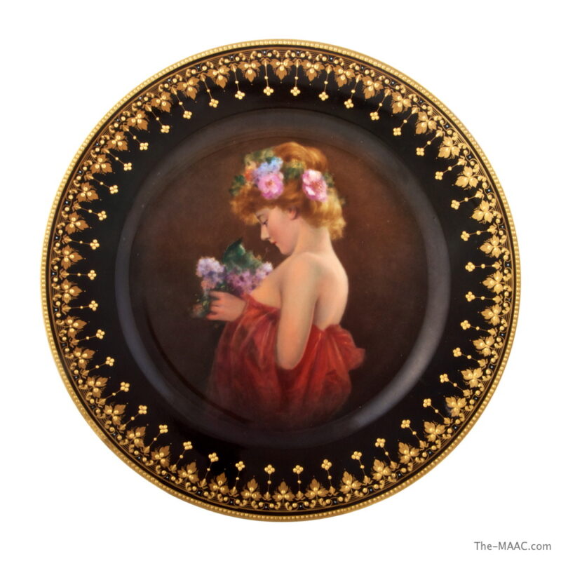 Royal Vienna-Style Opalescent Hand Painted Plate