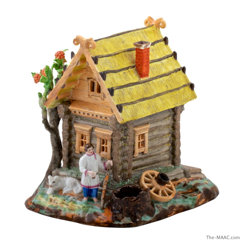 Russian Porcelain Figure of Peasant Home