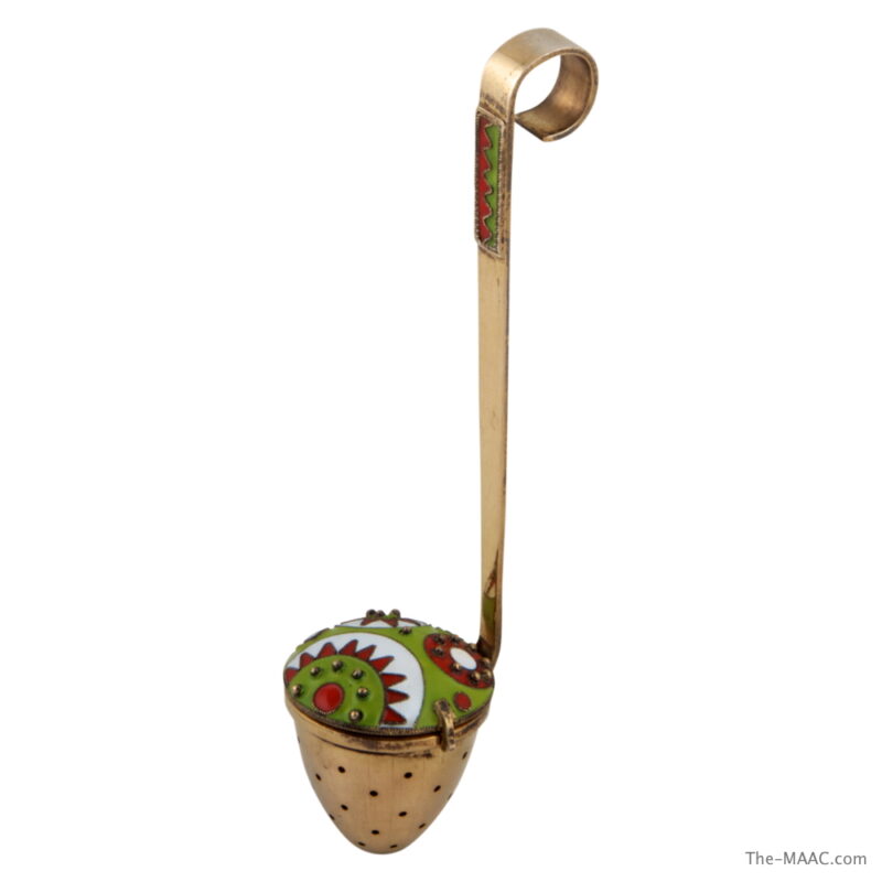 Silver Gilt and Enamel Tea Infuser