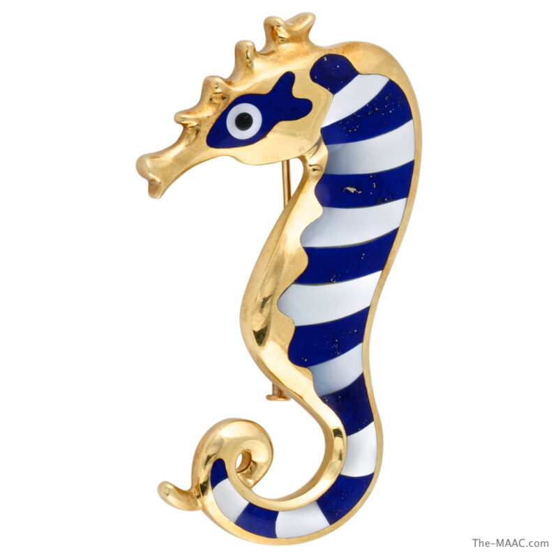 Tiffany Seahorse Brooch by Angela Cummings