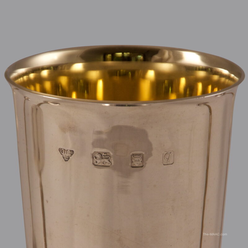 Set of Six Sterling Silver Goblets - Image 2