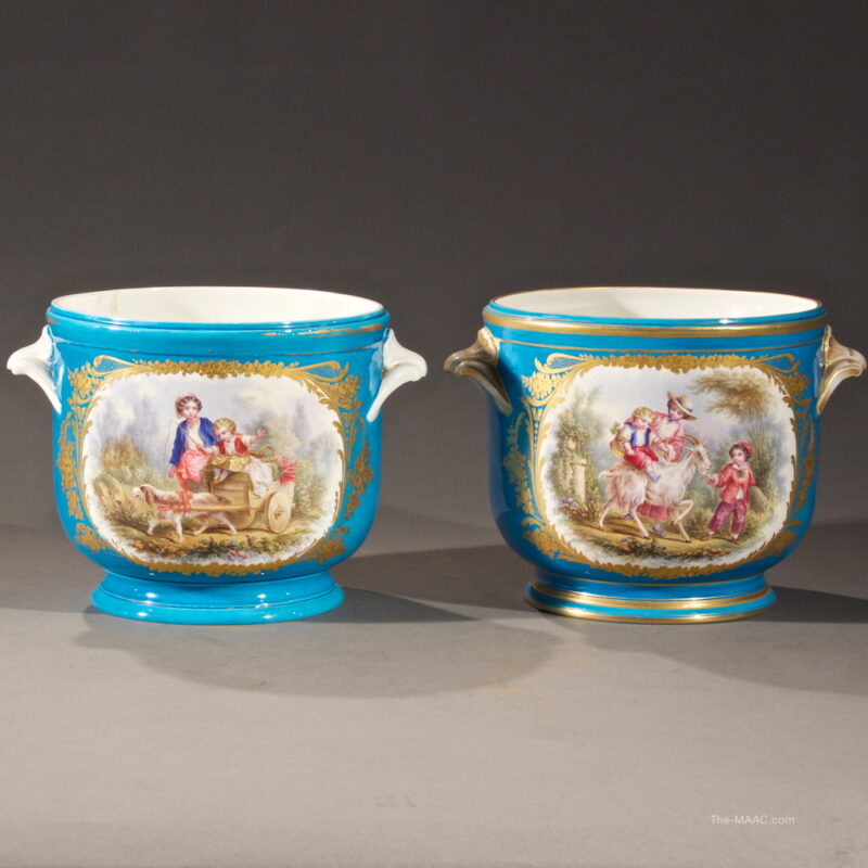 Pair of Sevres Cachepots