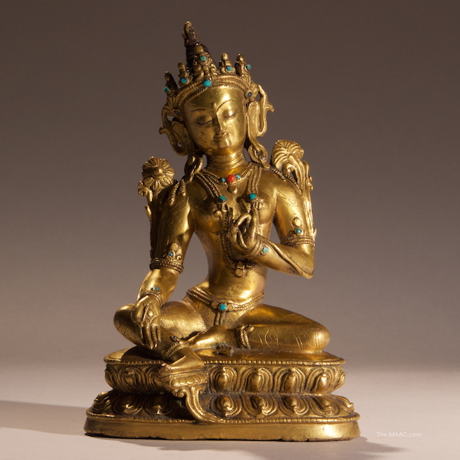 Gilt Bronze Figure Tara. Gilt bronze, Tibet, circa 18th century.