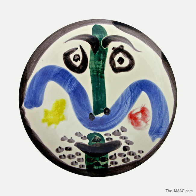 Glazed earthenware face plate by Picasso