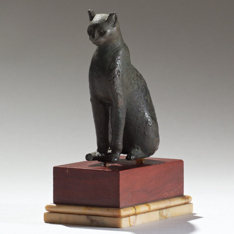 Egyptian Bronze Figure of a Cat