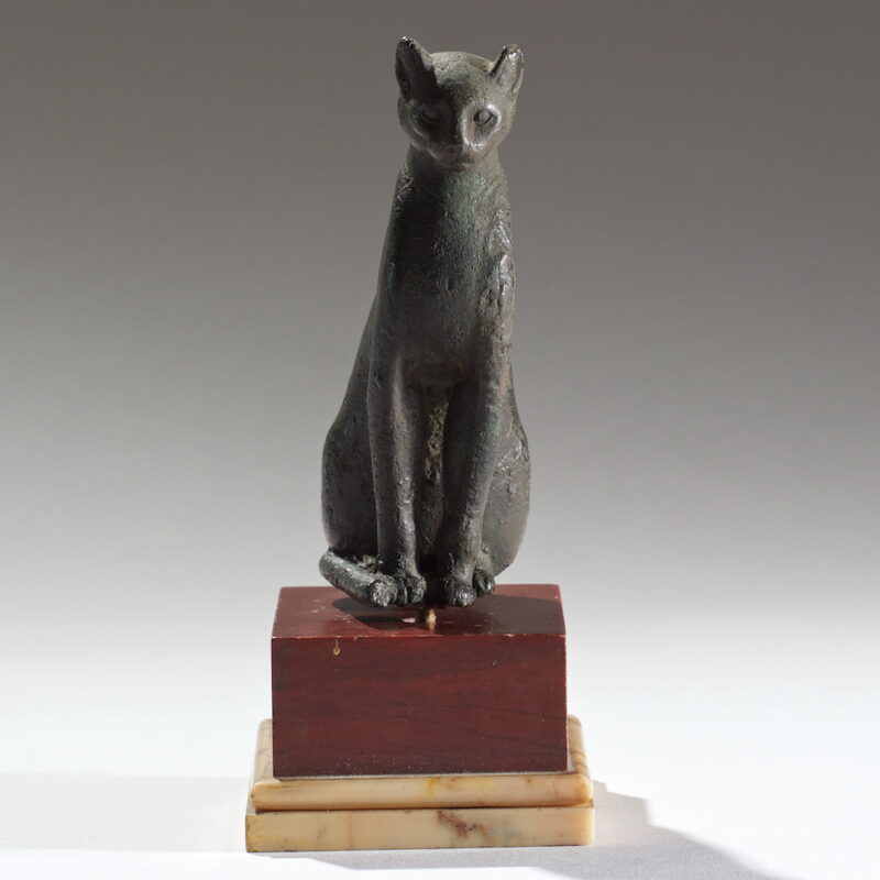 Egyptian Bronze Figure of a Cat - Image 2